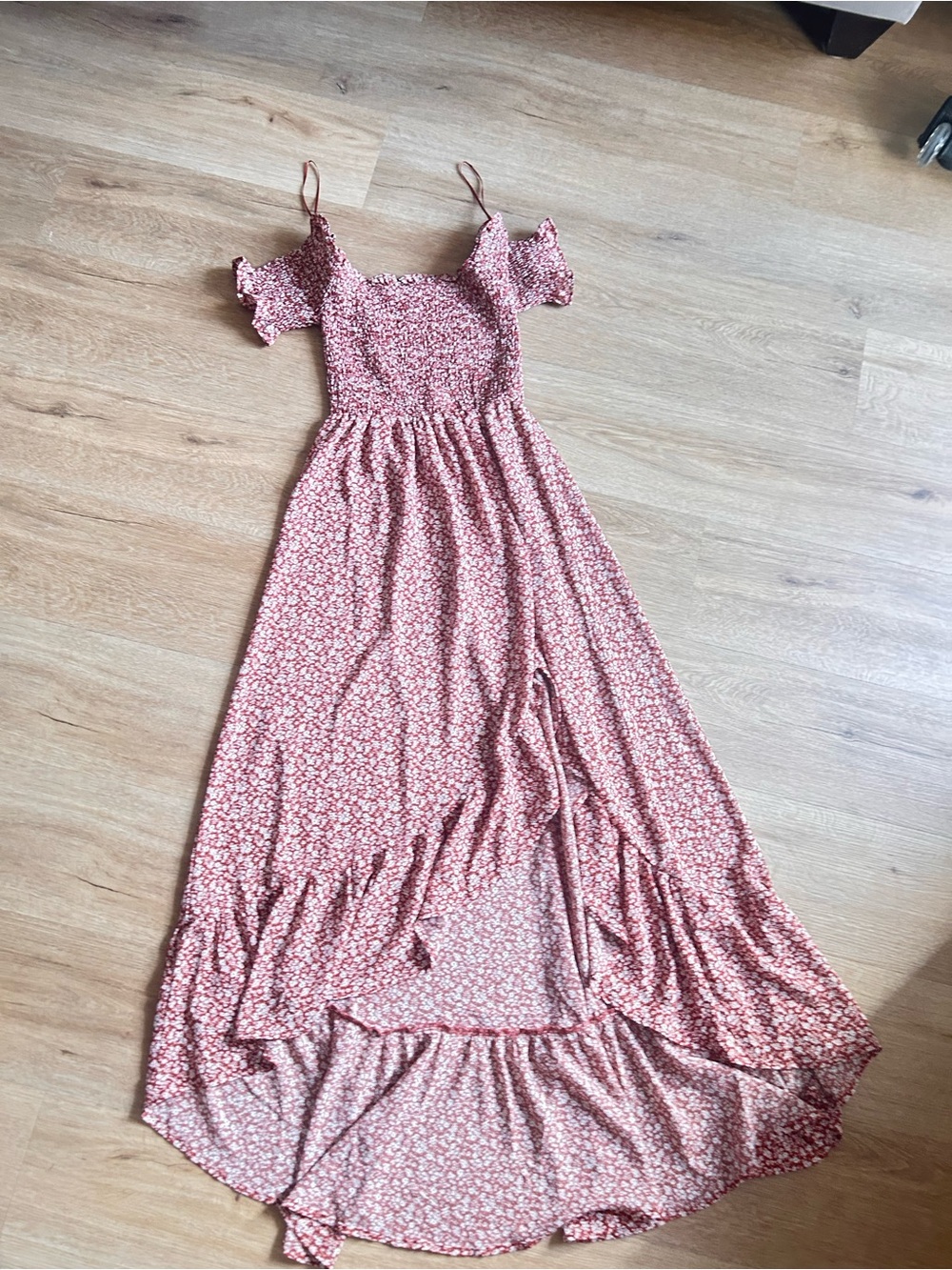 Francesca Rose Pink Floral High-Low Maxi Dress - Picture 1 of 3